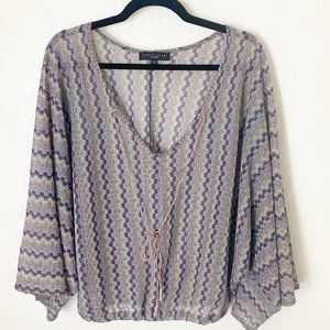 Sanctuary Boho Dolman Scoop Neck Knit Top S